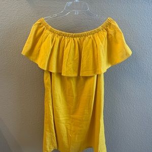 Old navy yellow off the shoulder dress
